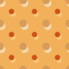 Seamless background pattern with various colored circles.