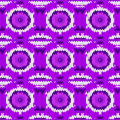 Seamless background with a knitted texture, imitation of wool. A variety of different patterns.