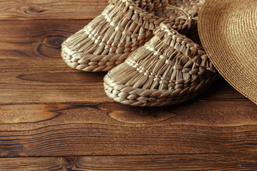 Old bast shoes