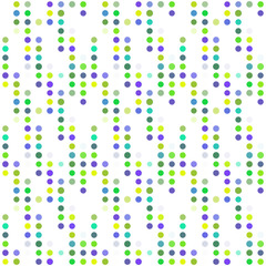 Seamless abstract pattern background with a variety of colored circles.