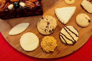 Christmas decorations. Traditional Christmas cookies.