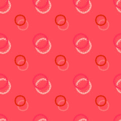 Seamless background pattern with various colored circles.