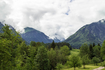 Obraz na płótnie Canvas Mountainous landscape in the Allgau. Bavaria. Germany.