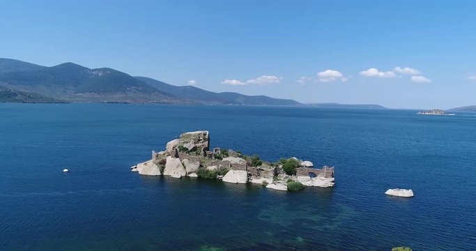 Aerial View Of Historical Places - The Ancient City Of Herakleia In Milas  Turkey