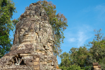 Fototapeta premium Ancient sculptures in Angkor Wat Cambodia