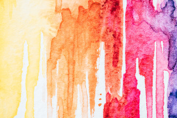 close up of abstract colorful watercolor strokes background