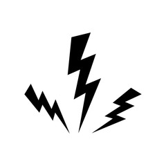Lightning icon, logo on white background