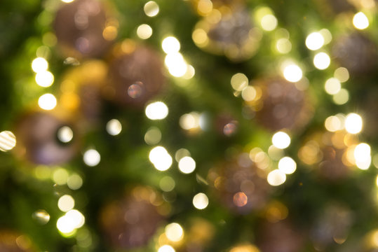Blurred led lights on Christmas tree