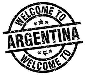 welcome to Argentina black stamp