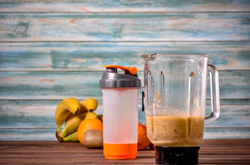 Fruits and Vegetables are blended up into a healthy smoothie