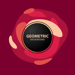 Abstract red fluid shape background. 