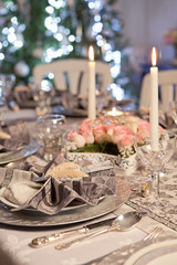 Christmas tree and fancy table