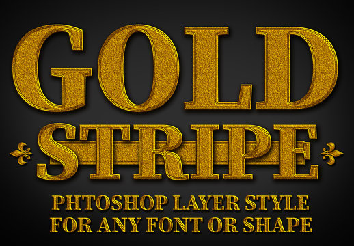 Textured Gold Text Style