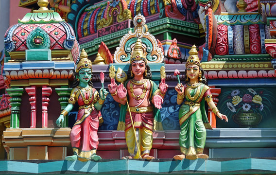 D&eacute;tails d'un Temple Hindou &agrave; l'Ile Maurice