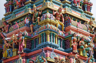 Détails d'un Temple Hindou à l'Ile Maurice