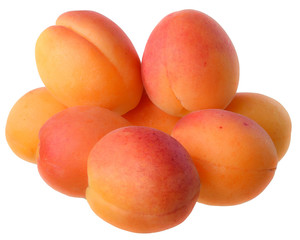 Apricots heap isolated