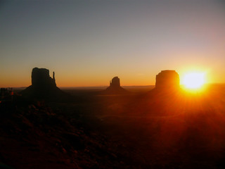 Sunrise in monument valley