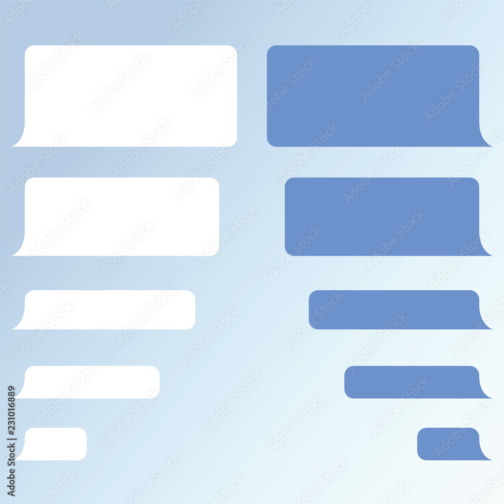Poster message bubbles chat vector. vector template of message bubbles chat boxes icons.