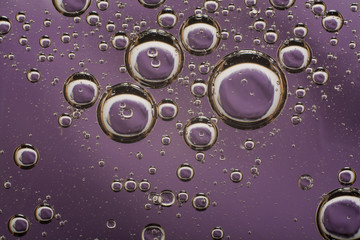 the oil bubbles on the water. lilac effect