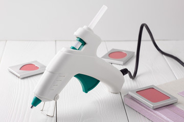 glue gun on the white background