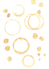 coffee cup stains and drops