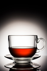 clear cup with tea