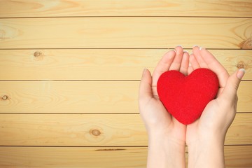 Heart in hand.