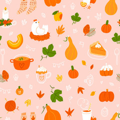 Cozy autumn pattern