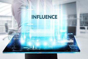 The concept of business, technology, the Internet and the network. A young entrepreneur working on...