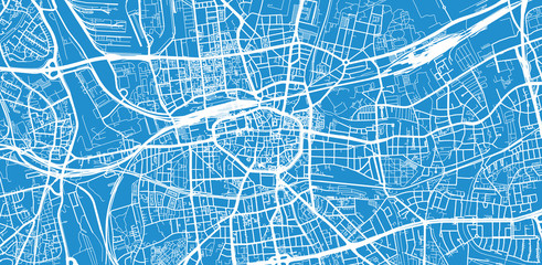 Urban vector city map of Dortmund, Germany