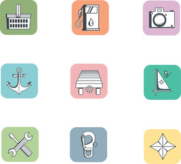 Commerce and Map icons collection