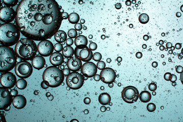 calm blue background of air bubbles