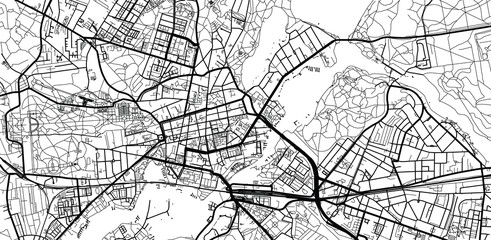 Urban vector city map of Potsdam, Germany