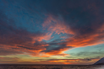 Fototapeta premium Colorful sunset over the sea. Beautiful landscape