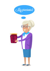 Granny with Tradition Berry Jam or Marmalade Jar