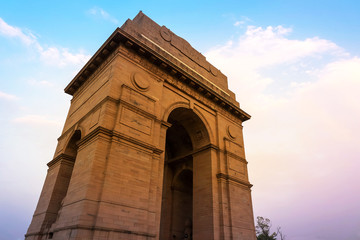 Fototapeta na wymiar India Gate, A war memorial architecture on Rajpath road in New Delhi India.