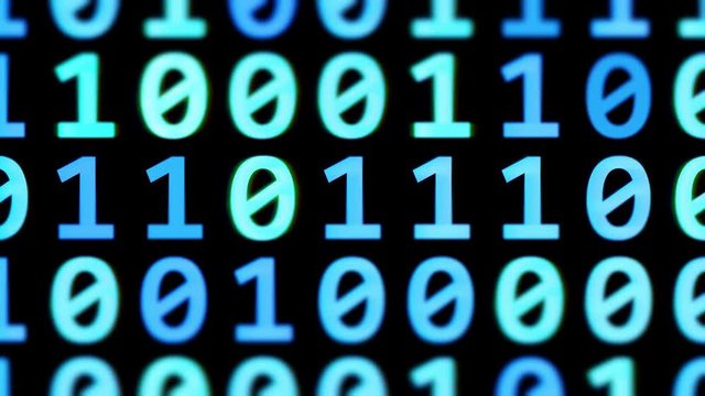 binary code stream zoom out