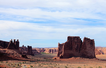 View of the red rock formations in Capitol Reef National Park, Utah