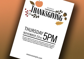 Thanksgiving Event Flyer Layout
