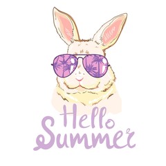 Cute bunny girl with crown. Dream Big Princess