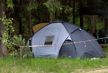 tent in the forest