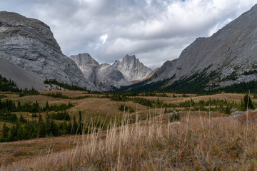 Storm clouds roll in at end of summer in Kananaskis Canada