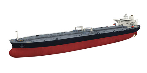 Fototapeta premium Oil Tanker Ship Isolated