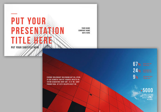 Presentation Layout with Red Accents