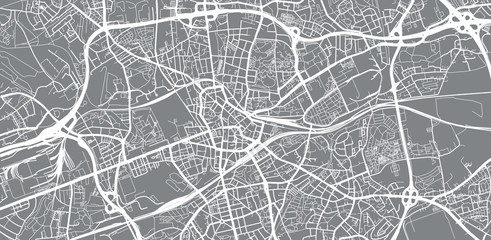 Obraz premium Urban vector city map of Bochum, Germany