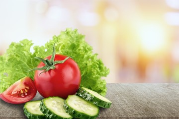 Fresh vegetables isolated on white