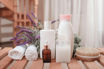 Care products for face and body. Spa