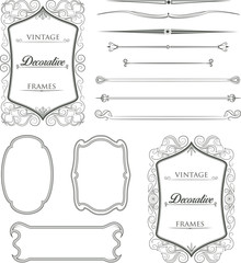 PrintOrnamental vector frames set - obrazy, fototapety, plakaty