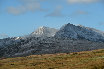 Early snow on Snowdon, Snowdonia National Park, North Wales