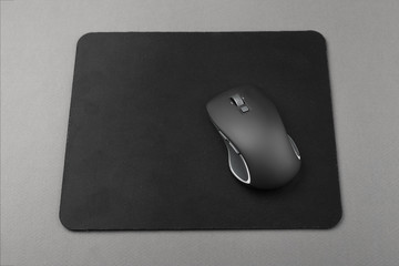 computer mouse on a wooden table